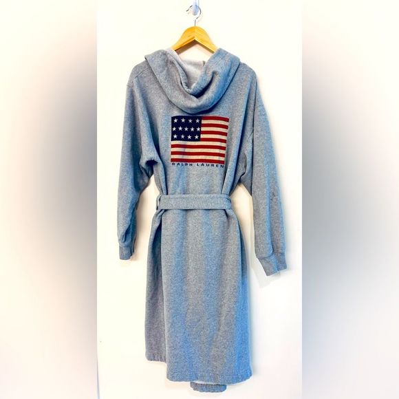 Polo Ralph Lauren Other - Polo by Ralph Lauren Vintage Flag Robe in Grey One Size
